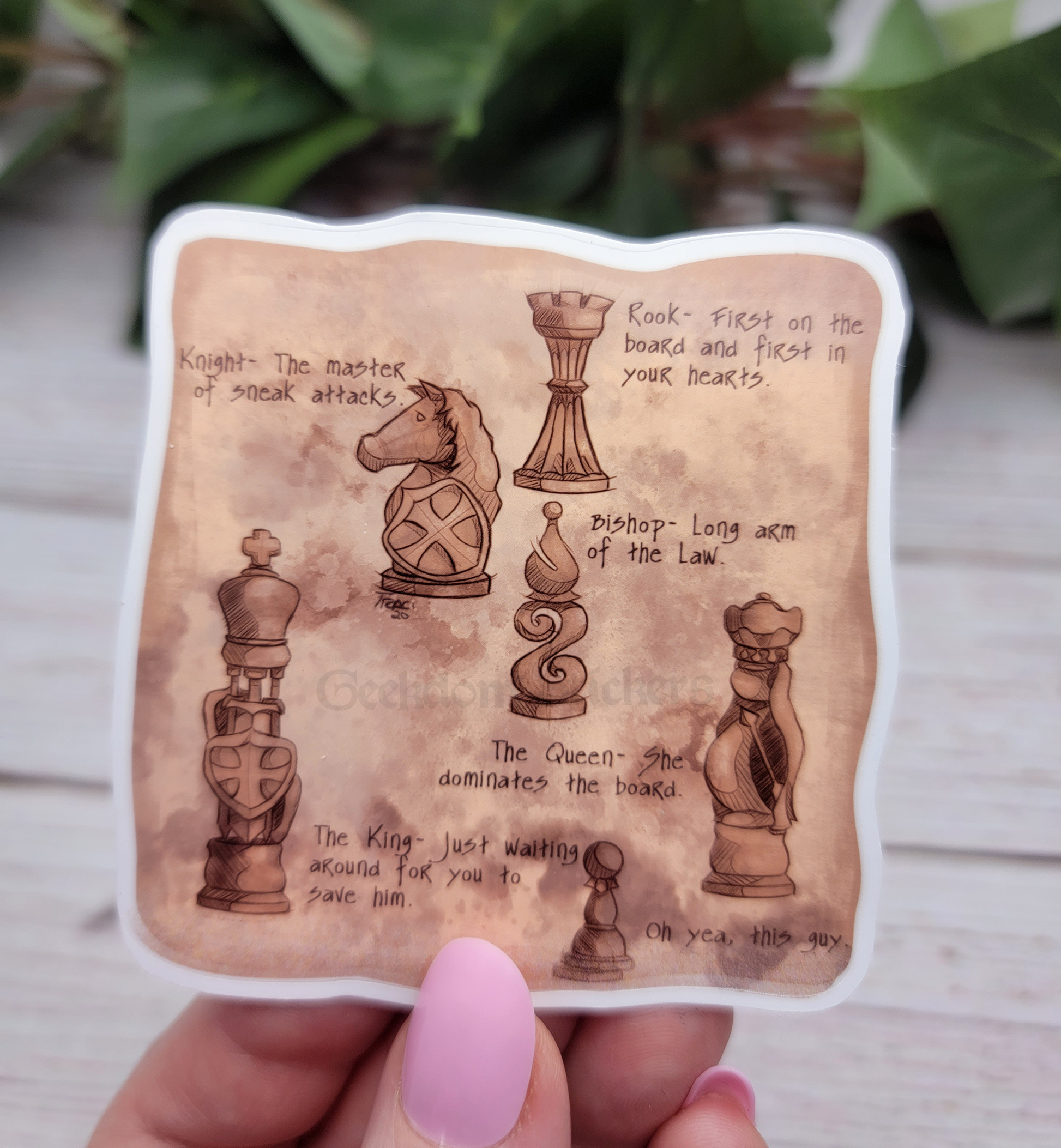 unique chessmen sticker