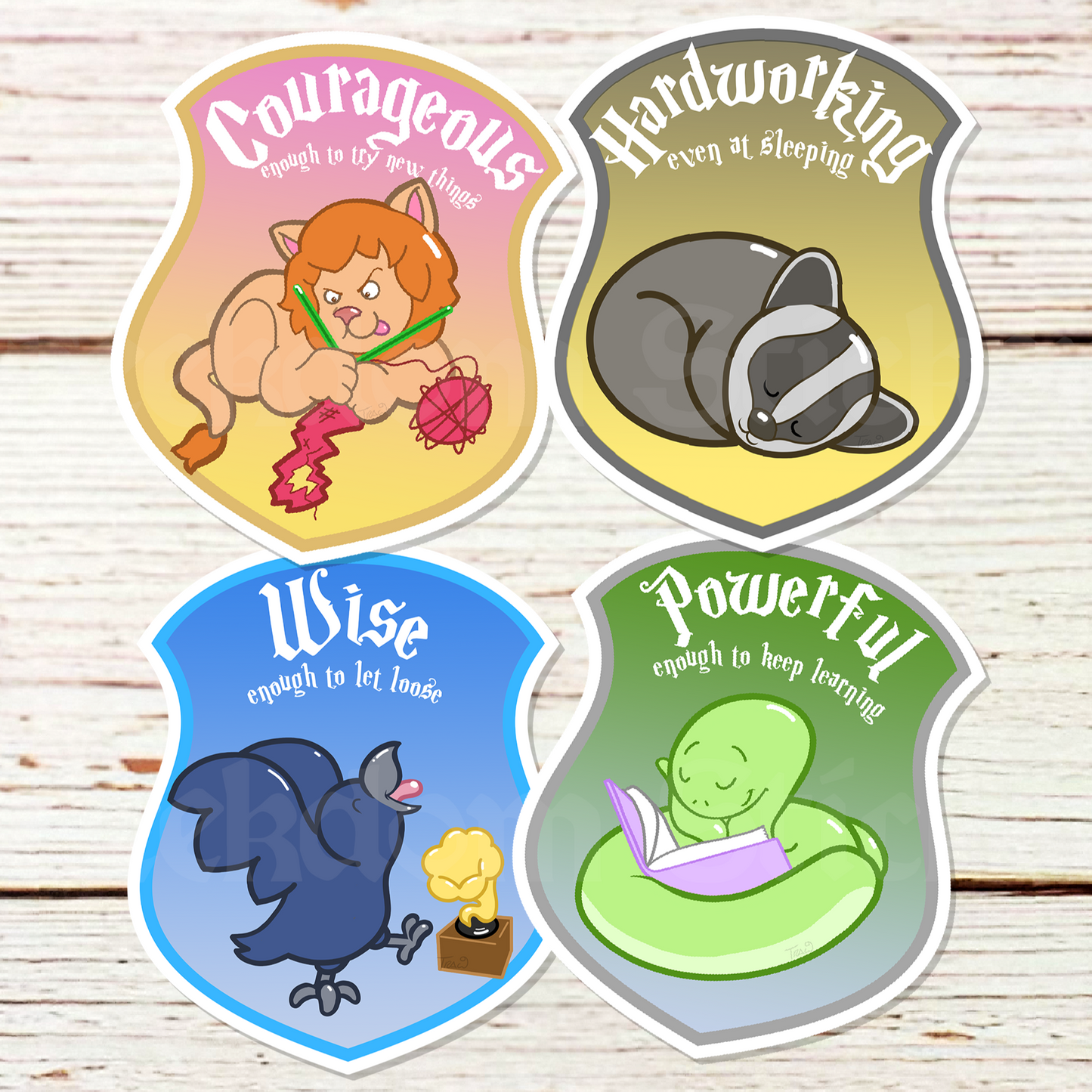 kawaii hogwarts parody stickers