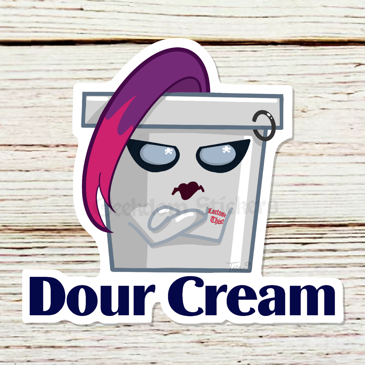 dour cream sticker