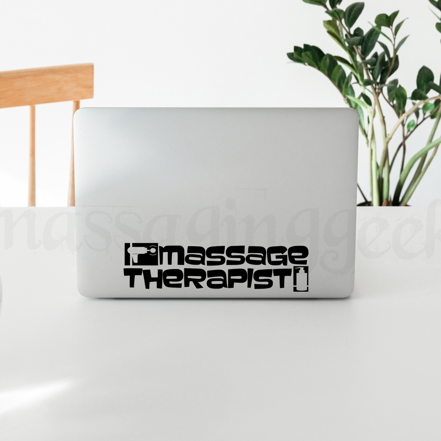 massage therapist laptop decals