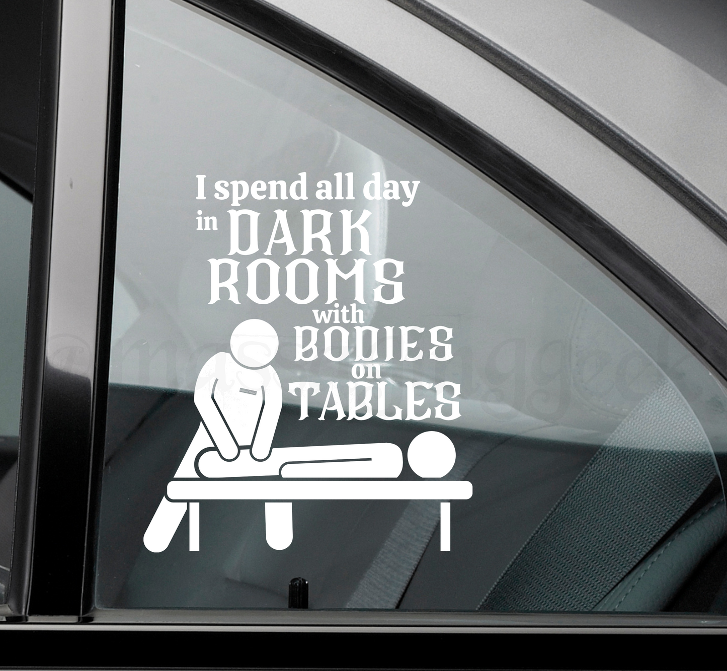 funny mortician car decal