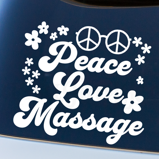 Peace Love Massage Vinyl Decal