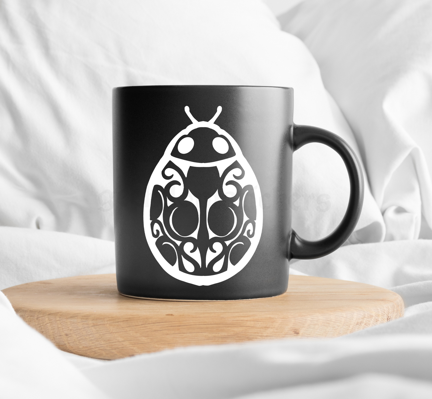 white vinyl mug decal