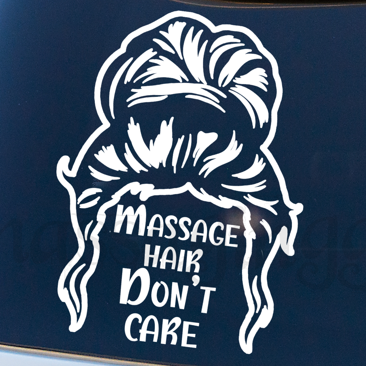 Messy massage bun sticker