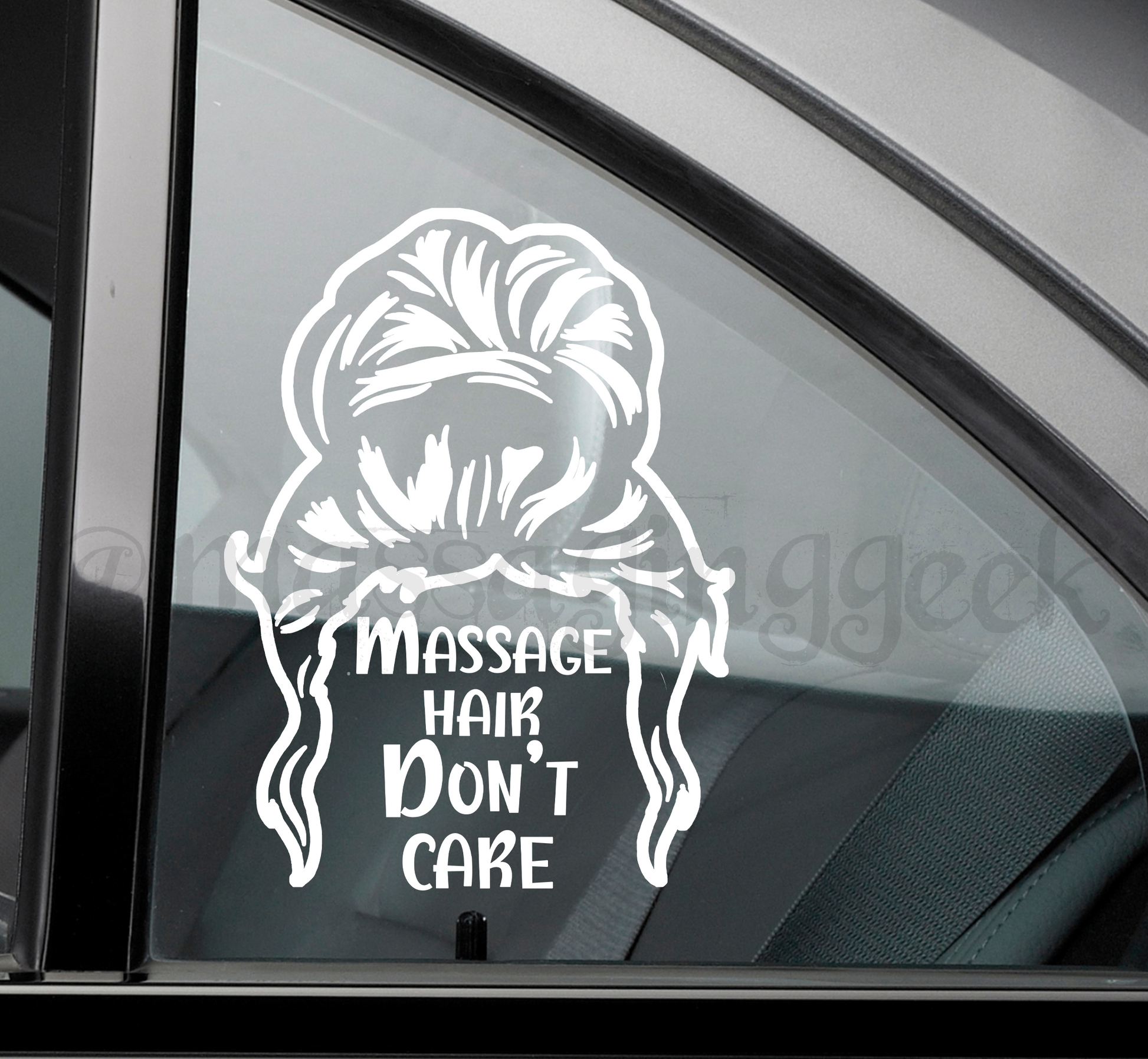 massage messy hair sticker