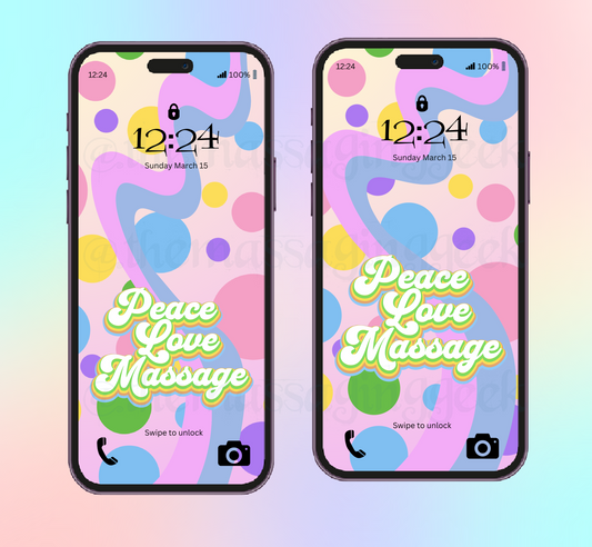 Peace Love Massage Cell Wallpaper