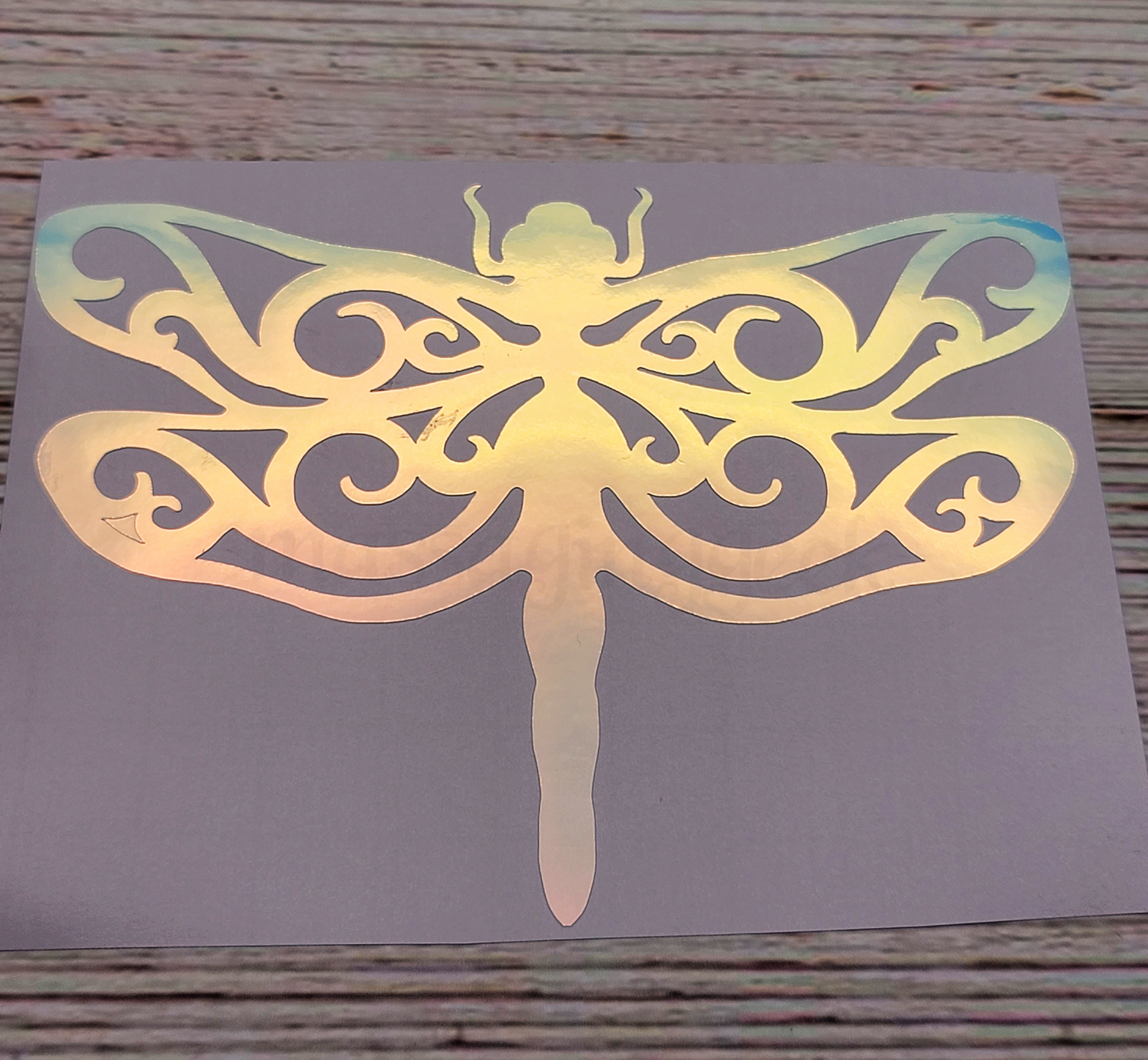 Pearlescent Ornate Dragonfly Vinyl Decal