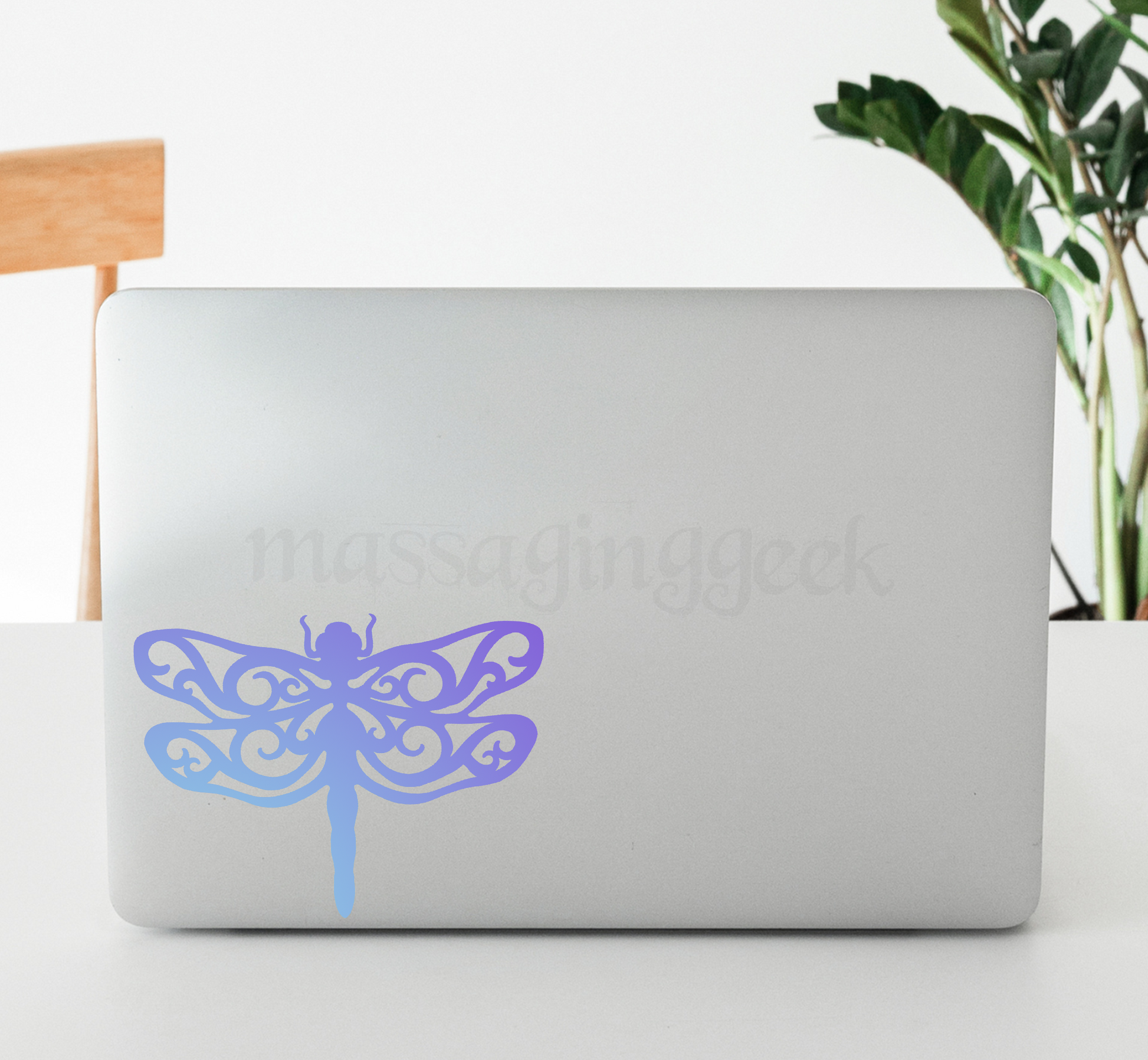 Pearlescent laptop decal