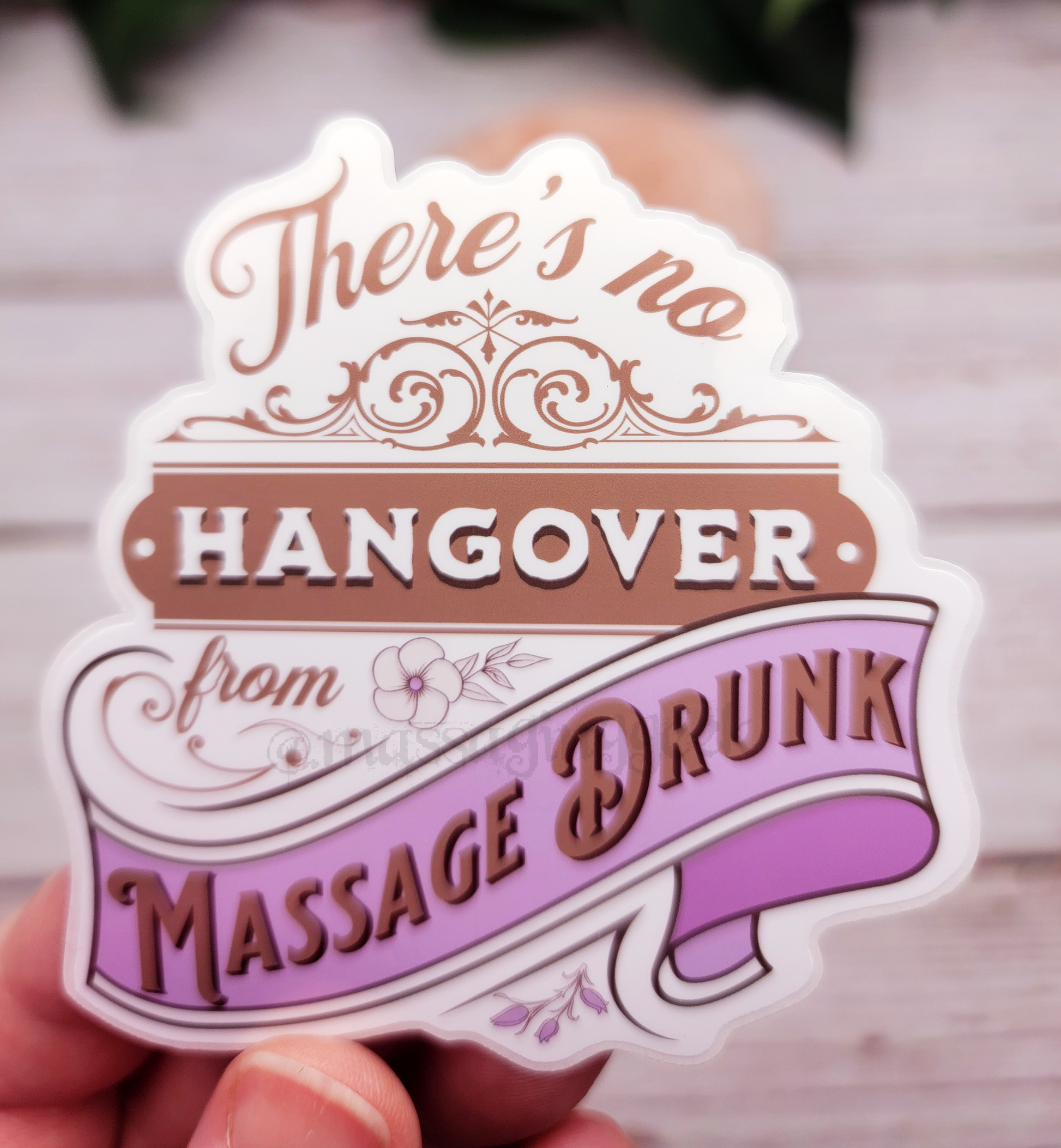 massage drunk sticker