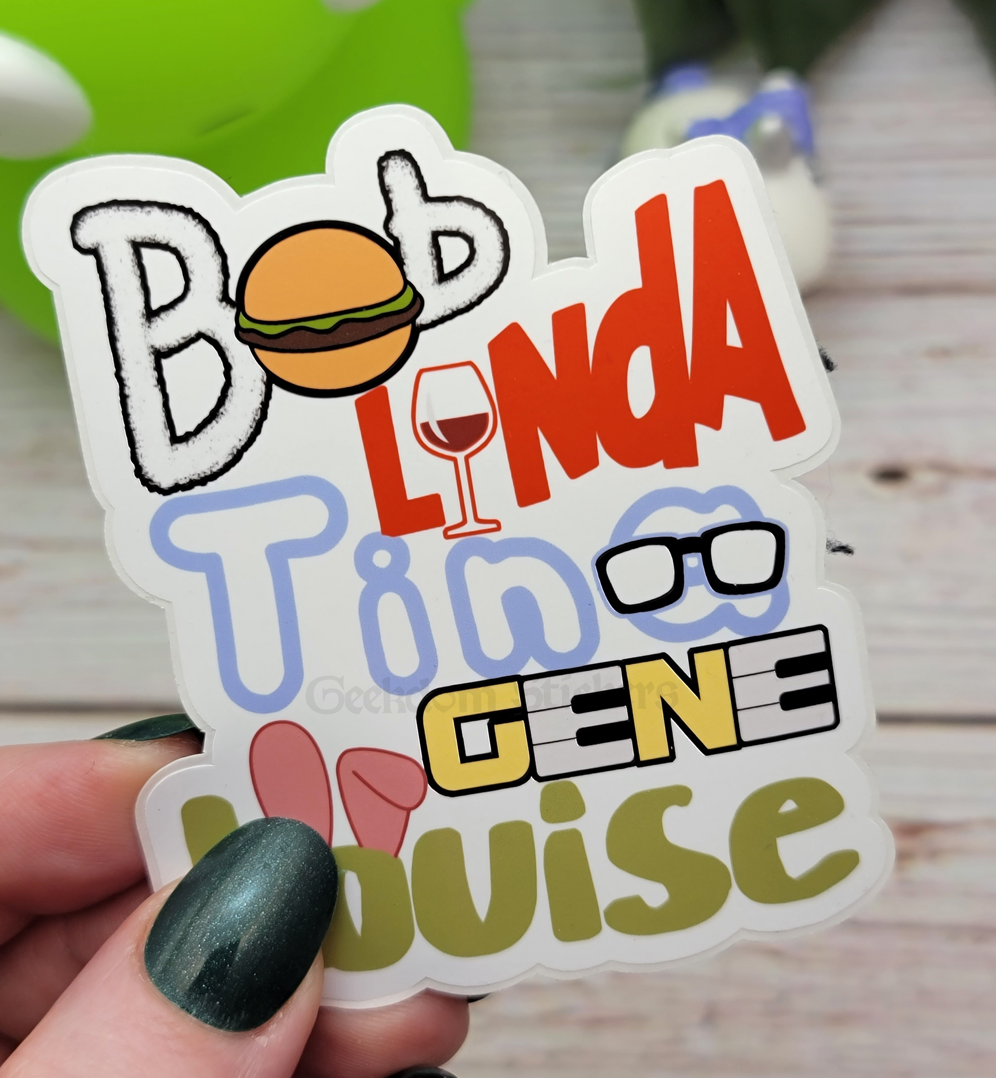 bob linda tina gene louise sticker