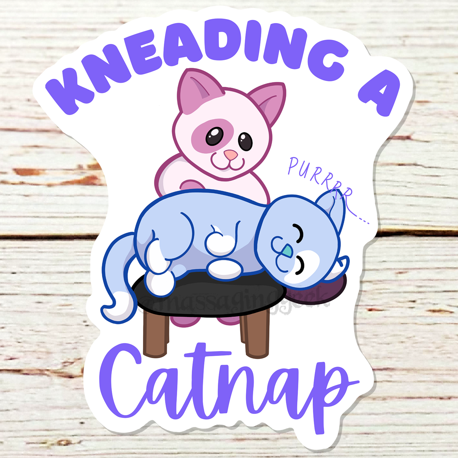 cat massage sticker