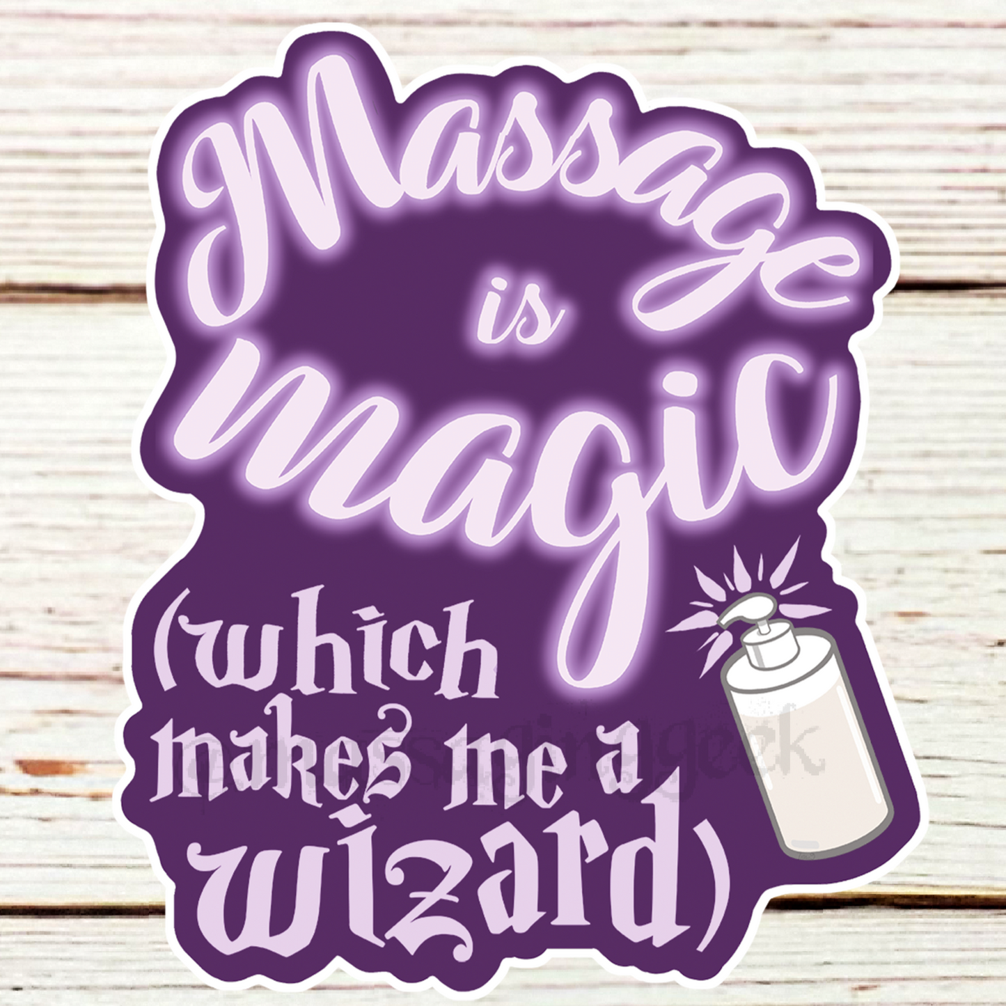 Massage Wizard Sticker