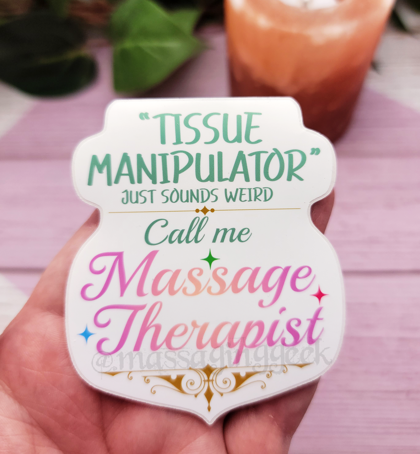 massage therapist sticker