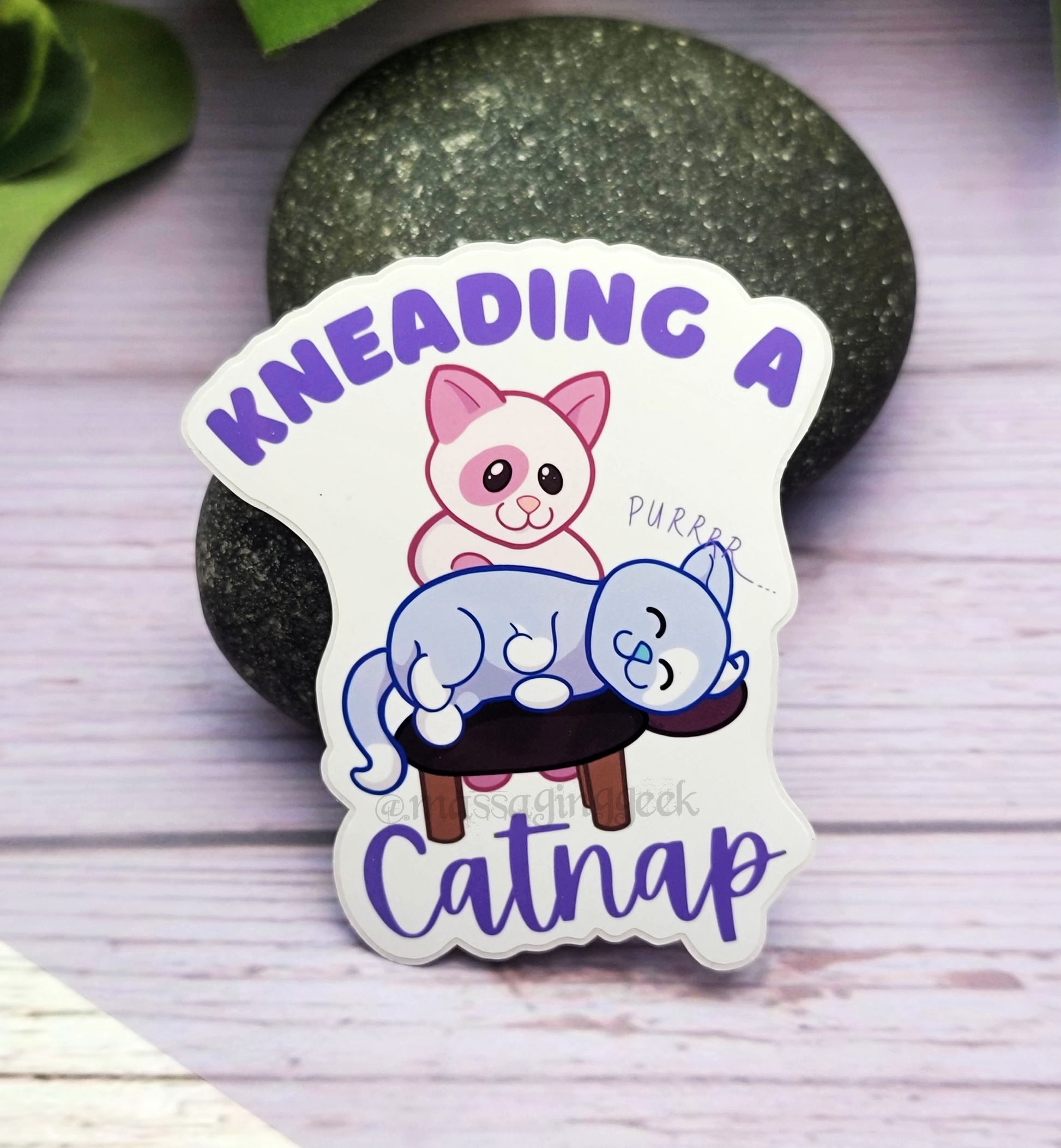 kneading a massage sticker