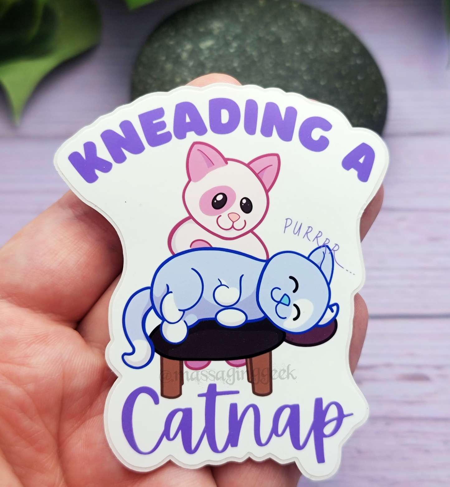 cat massage sticker