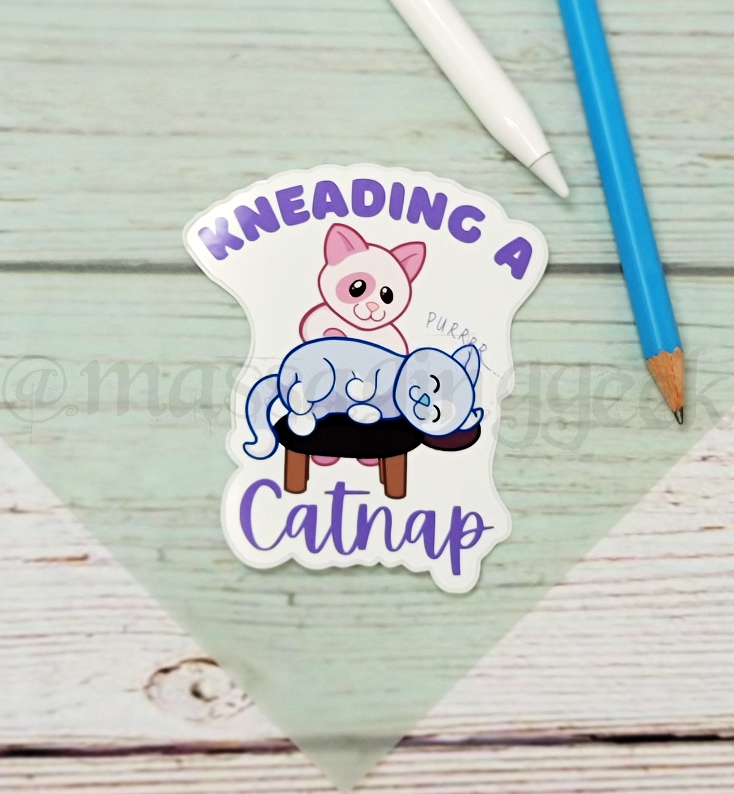 Kneading a Cat Sticker