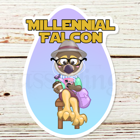 Millennial Falcon Sticker