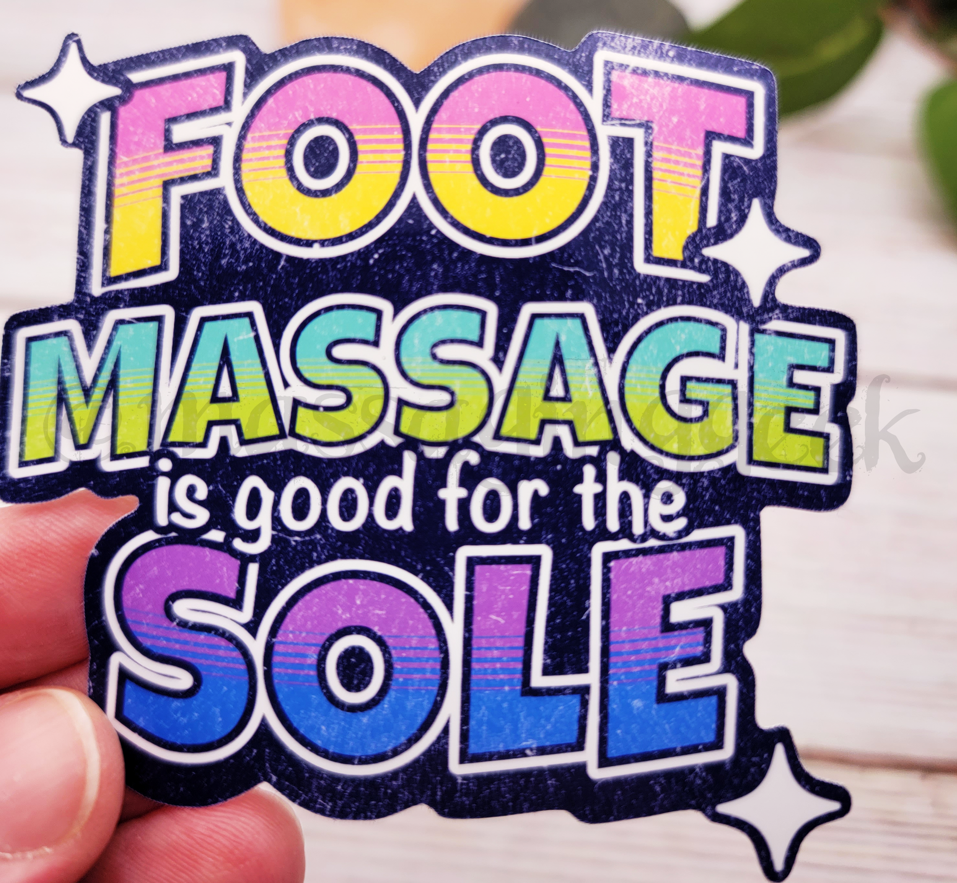 foot massage sticker