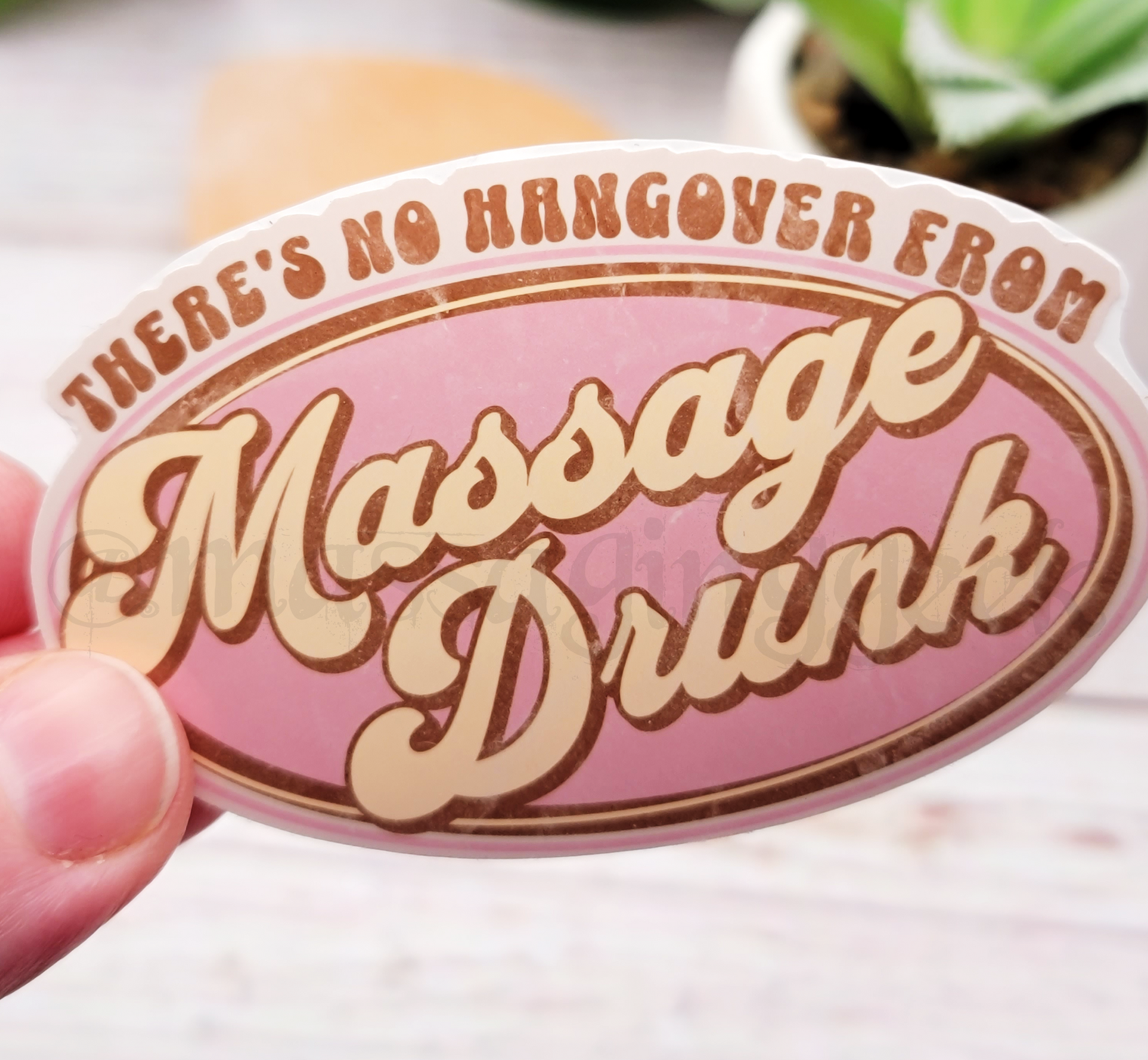 massage drunk sticker